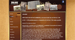 Desktop Screenshot of muzeumzamberk.cz
