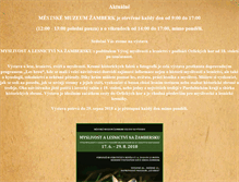 Tablet Screenshot of muzeumzamberk.cz